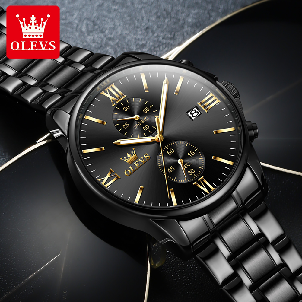 OLEVS 2886 Classic Black Quart - Luxury Watch Magazine 评论和价格