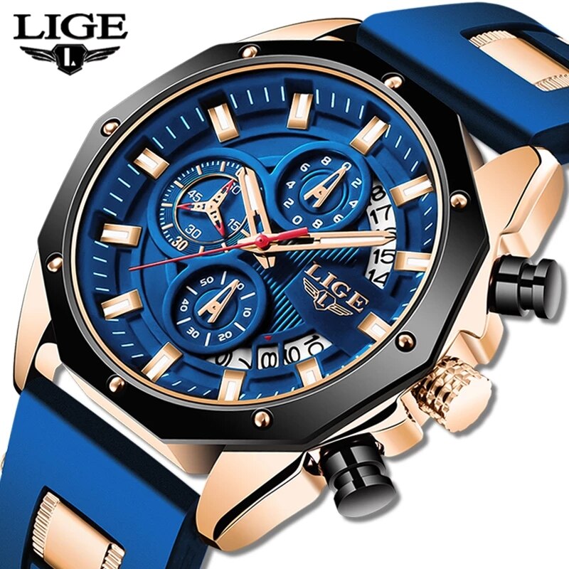 LIGE Fashion Men Watches Top B - Luxury Watch Magazine 评论和价格