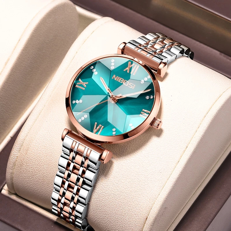 NIBOSI Fashion Rhombus Mirror  - Luxury Watch Top 10 评论和价格