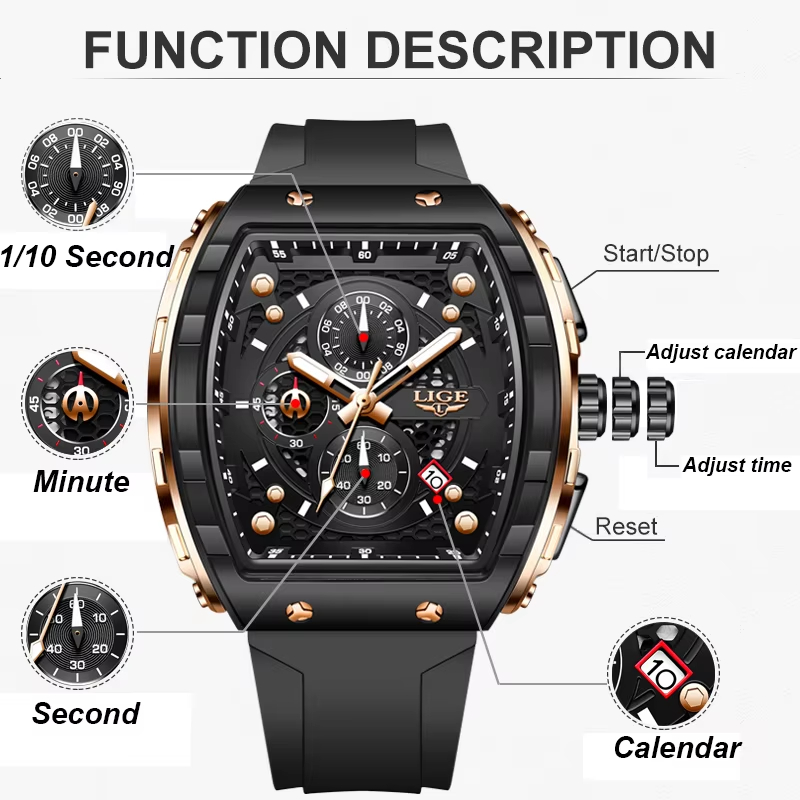 LIGE Top Brand Luxury Men Watc - Luxury Watch Magazine 评论和价格